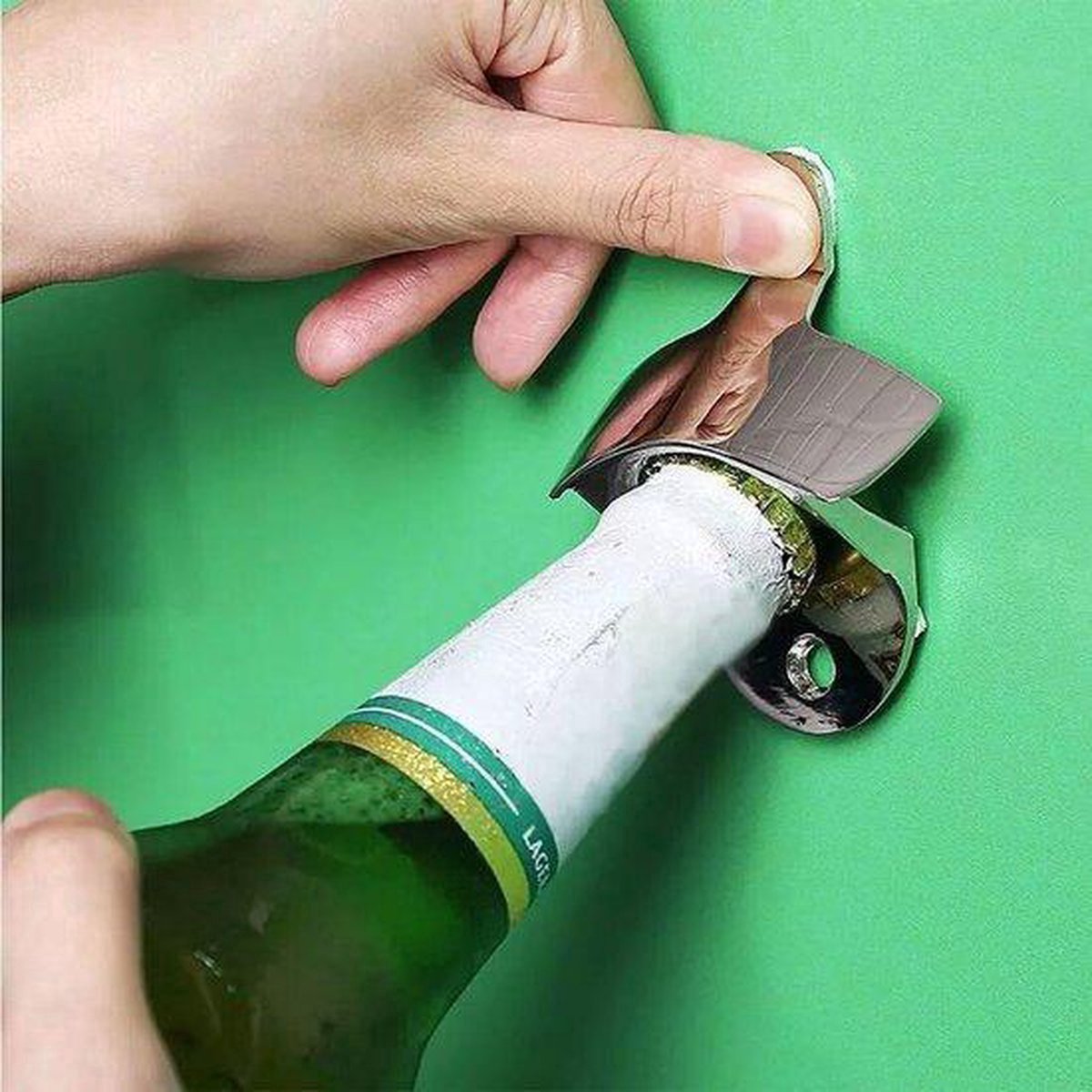 Wall Bottle Opener | Wall Bottle Opener | Wall Bottle Opener | Includes 2 Screws | Silver V1188-MS101-00562-1