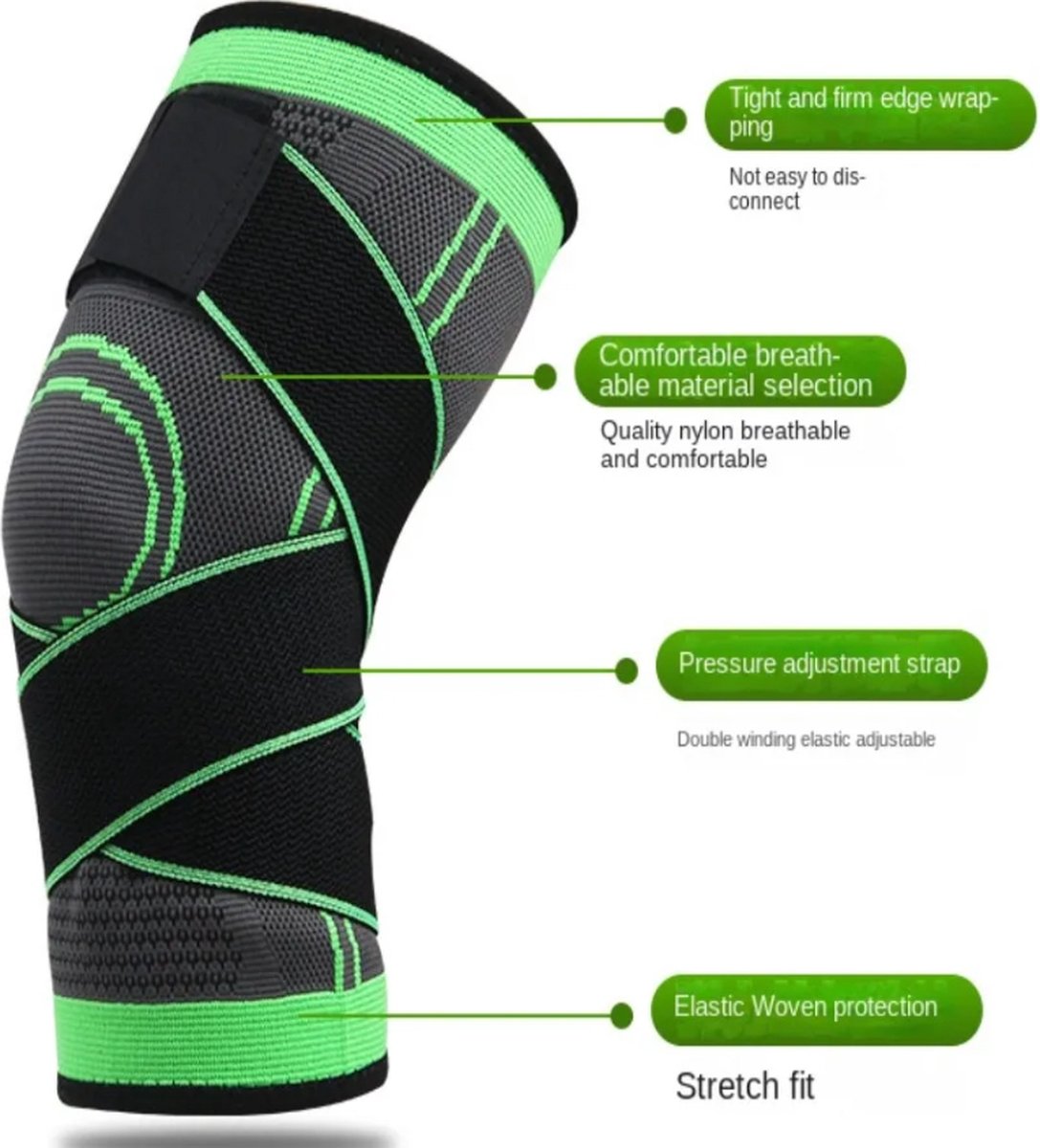 3D Compression Knee Brace | Knee Support | Knee Protector | Knee Bandage | Knee Support | 1 Piece | V1188-MS101-00564-1