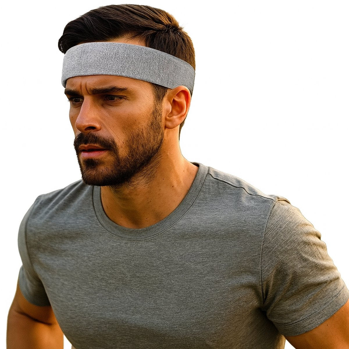 Headband | Headband | Sweatband | Sweatbands | Head | Sports band | Light Grey V1188-MS101-00568-1