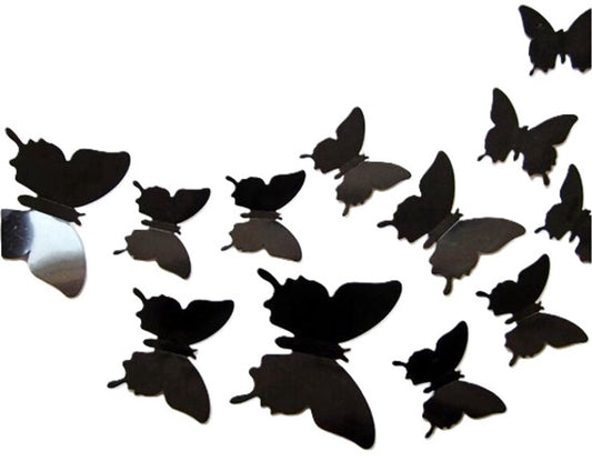 3D Wall Decoration Butterflies 12 Pieces | Wall Butterflies | Butterfly Wall Stickers | Solid Wall Stickers | V1188-MS101-00576-1