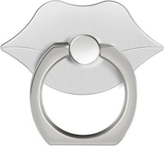 Silver-colored lips Ring finger holder - stand for phone or tablet V1188-MS101-00580-1