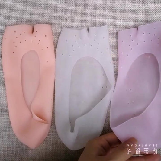 Silicone gel socks | Heel protectors | Heel insoles | Heel cushions | Heel socks | 1 pair | White V1188-MS101-00581-1
