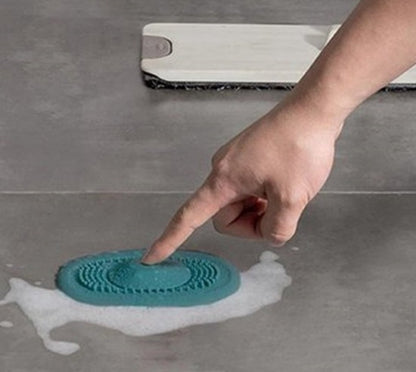 2x Luxury Shower Drain | Drain Plug | Drain | Shower Tray | Hair Stopper | Silicone | Blue V1188-MS101-00590-1