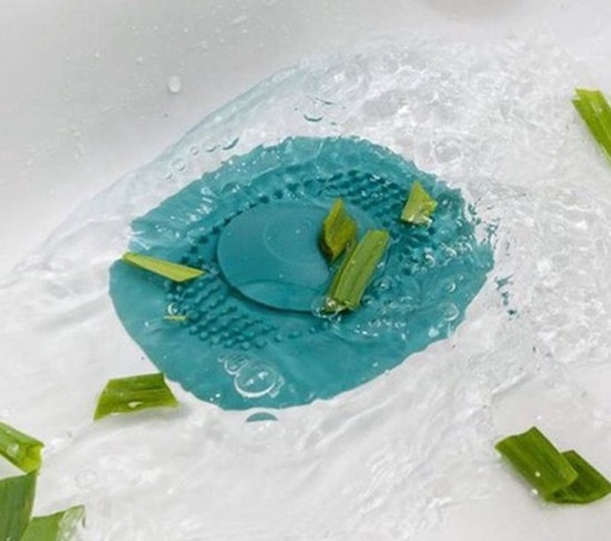 2x Luxury Shower Drain | Drain Plug | Drain | Shower Tray | Hair Stopper | Silicone | Blue V1188-MS101-00590-1