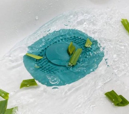 2x Luxury Shower Drain | Drain Plug | Drain | Shower Tray | Hair Stopper | Silicone | Blue V1188-MS101-00590-1