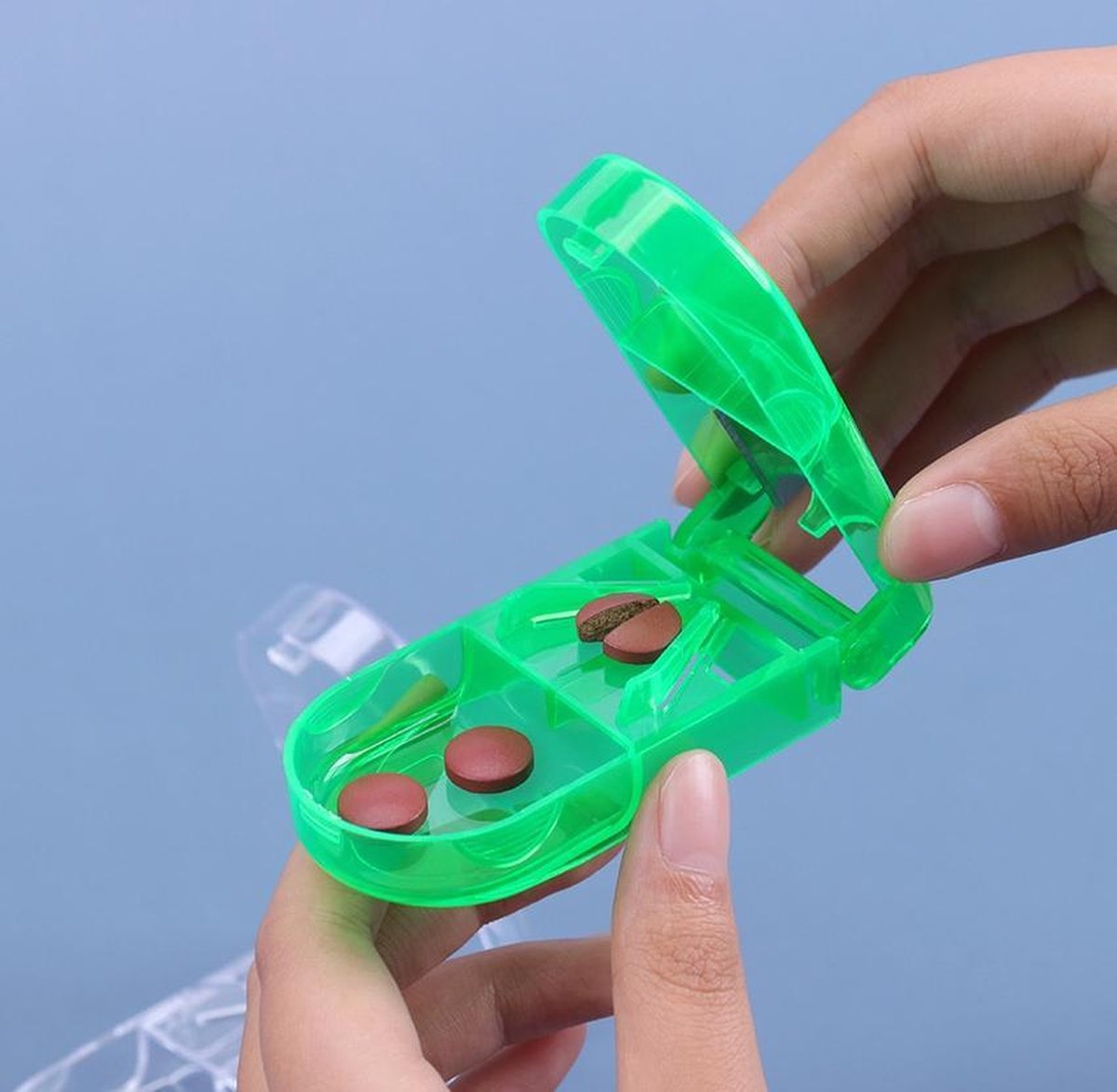 Pill cutter - Pill box - Medicine - Medication box - Medicine case - green V1188-MS101-00591-1