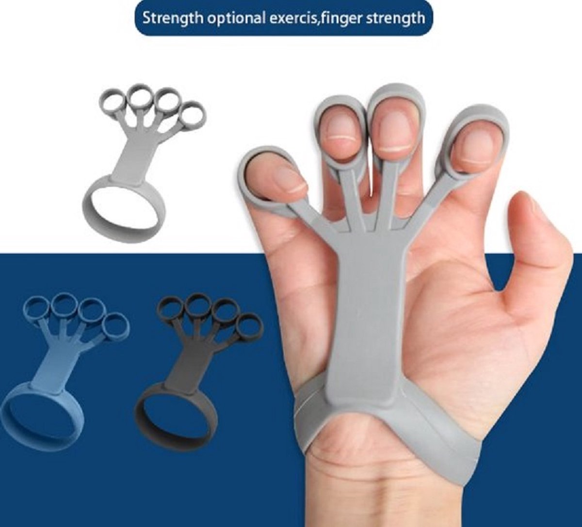 Finger Trainer | Finger Resistance Band | Finger Stretcher | Hand Trainer | Finger Gripper | Grip Trainer | 4 V1188-MS101-00595-1