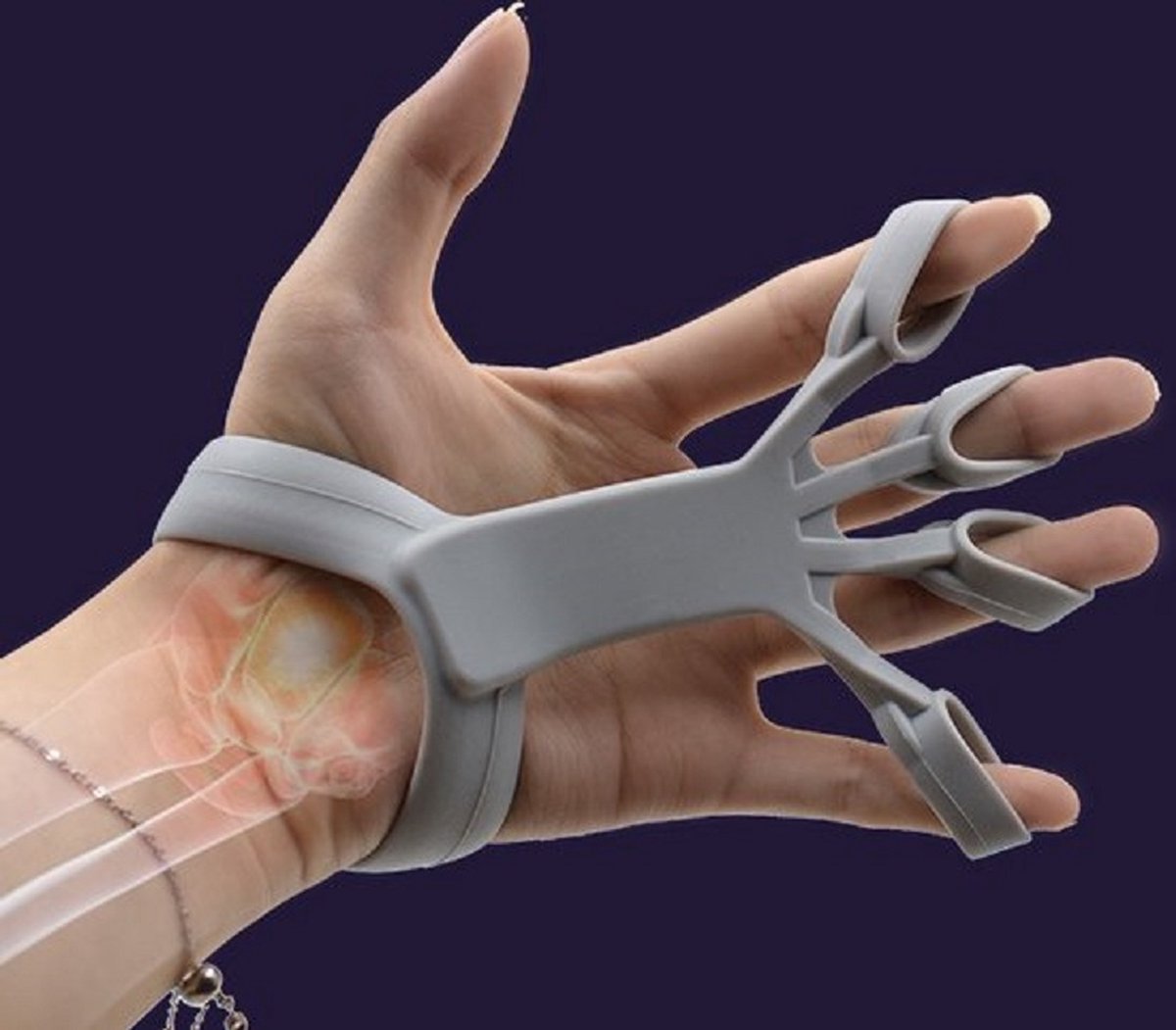 Finger Trainer | Finger Resistance Band | Finger Stretcher | Hand Trainer | Finger Gripper | Grip Trainer | 4 V1188-MS101-00595-1
