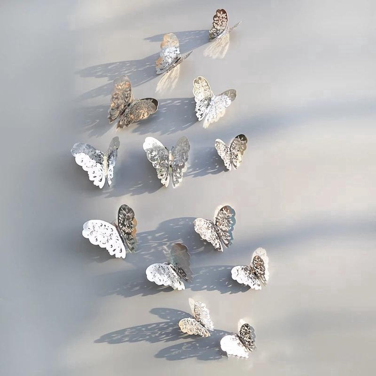 3D Wall Decoration Butterflies 12 Pieces | Wall Butterflies | Butterfly Wall Stickers | Solid Wall Stickers | V1188-MS101-00601-1
