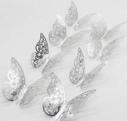 3D Wall Decoration Butterflies 12 Pieces | Wall Butterflies | Butterfly Wall Stickers | Solid Wall Stickers | V1188-MS101-00601-1