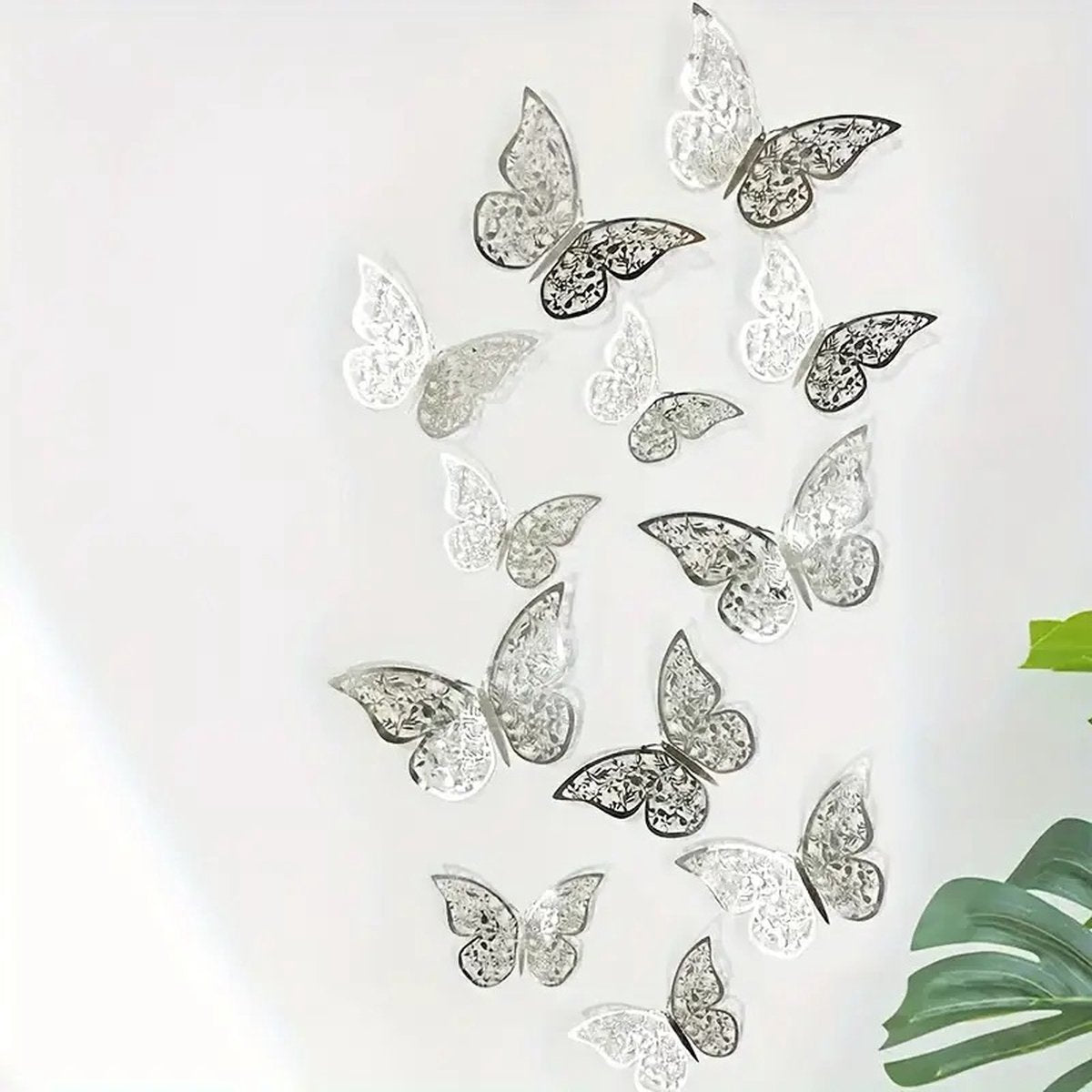 3D Wall Decoration Butterflies 12 Pieces | Wall Butterflies | Butterfly Wall Stickers | Solid Wall Stickers | V1188-MS101-00601-1