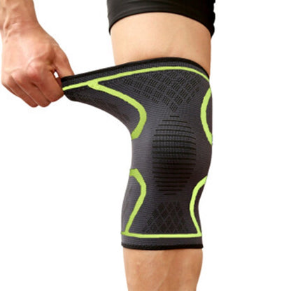 Compression Knee Brace | Knee Support | Knee Protector | Knee Bandage | Knee Support | 1 Piece | Black Green V1188-MS101-00609-1