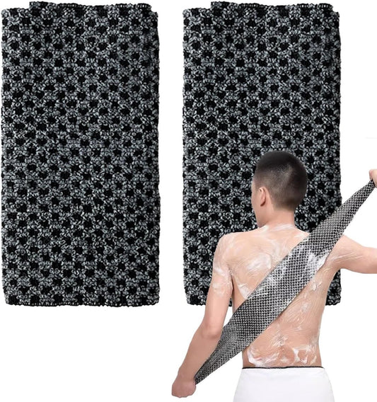 2-piece Japanese back scrubber set, exfoliating shower towel, extra-long exfoliating washcloth for men and V1188-MS101-00613-1