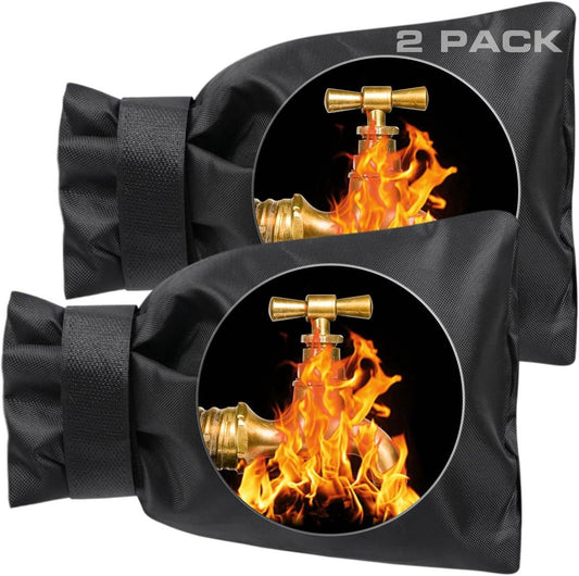 Kitchen faucet outdoor faucet covers for protection against frost in winter - 2-pack, thickened insulated V1188-MS101-00616-1