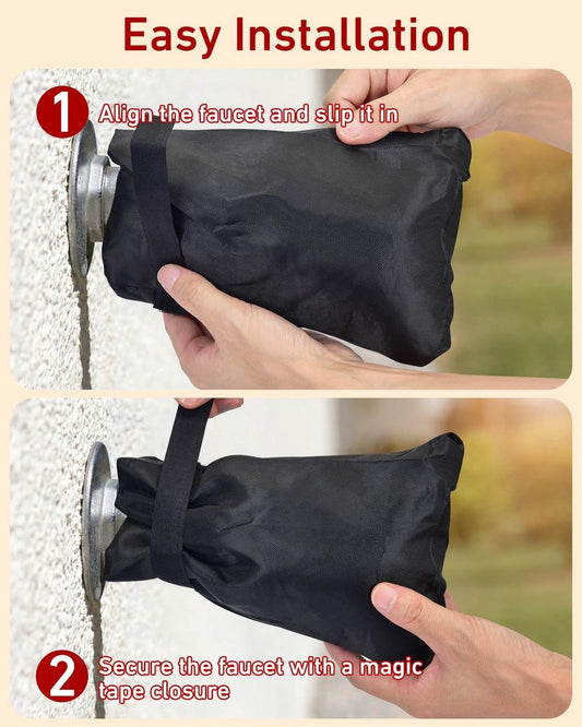 Kitchen faucet outdoor faucet covers for protection against frost in winter - 2-pack, thickened insulated V1188-MS101-00616-1