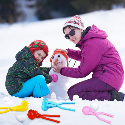 4 Pieces Snowball Maker for Children - Ball/Heart/Duck/Snowman - Safe PP Material V1188-MS101-00617-1