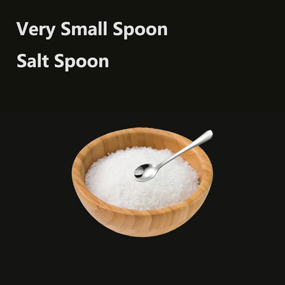 8 Mini Stainless Steel Spice Spoons - 7.3cm - For Salt, Sugar & Honey V1188-MS101-00634-1
