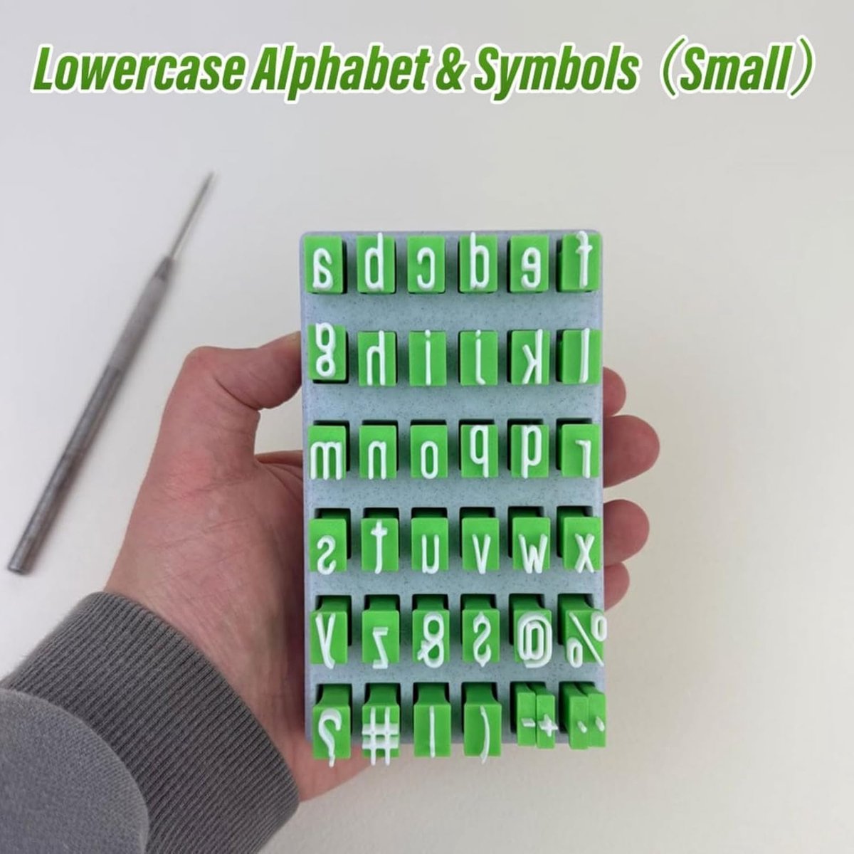 Alphabet Stamps - Lowercase letters, for clay pots/fondant, DIY, 26 alphabet book V1188-MS101-00641-1