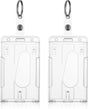ID card holders with keychains - 2-pack - Durable ID card holders - Keychains - Transparent card protectors - V1188-MS101-00655-1