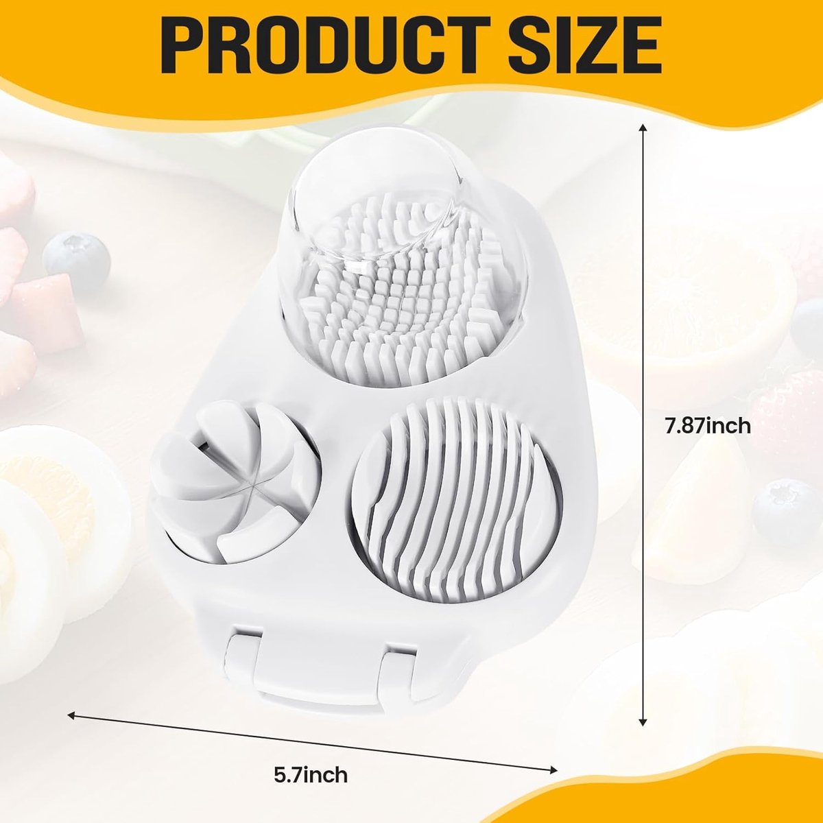 Egg Slicer - Multifunctional Egg Slicer - Egg Slicer with 3 Settings - Dishwasher Safe - Kitchen Gadget for V1188-MS101-00660-1