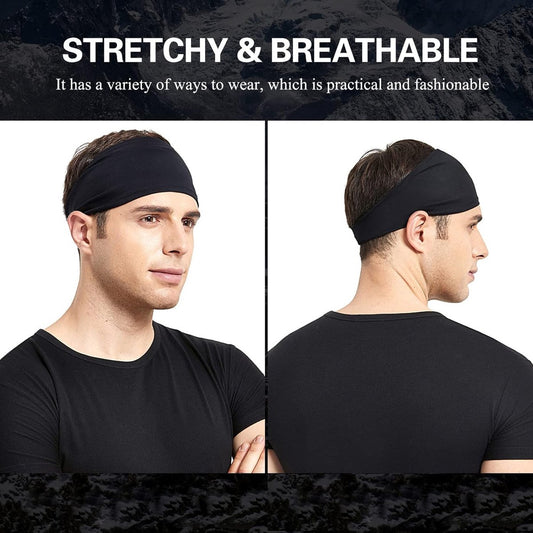 Men's Headbands - 5-pack - Sweat-wicking headbands for men - Suitable for running, cycling, basketball, yoga, V1188-MS101-00668-1