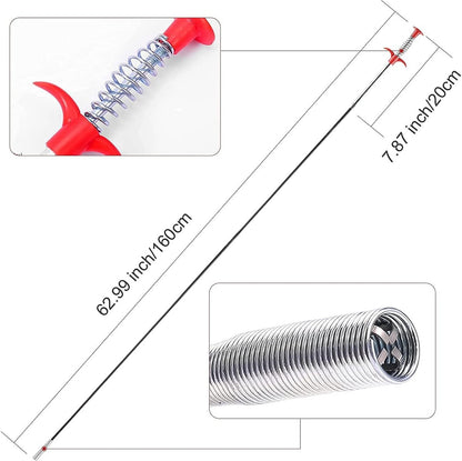 Sink plunger - Flexible drain cleaner - Gripper with 4 claws - For kitchen sink and bath - Retractable poles V1188-MS101-00670-1