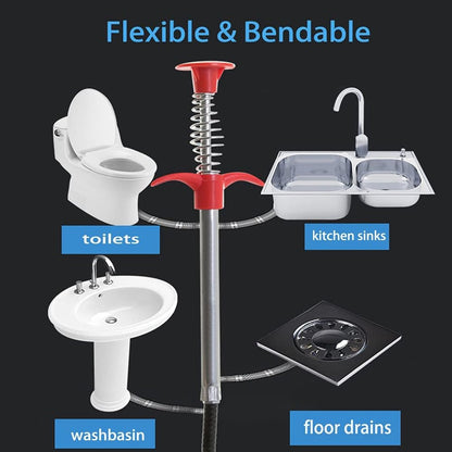 Sink plunger - Flexible drain cleaner - Gripper with 4 claws - For kitchen sink and bath - Retractable poles V1188-MS101-00670-1