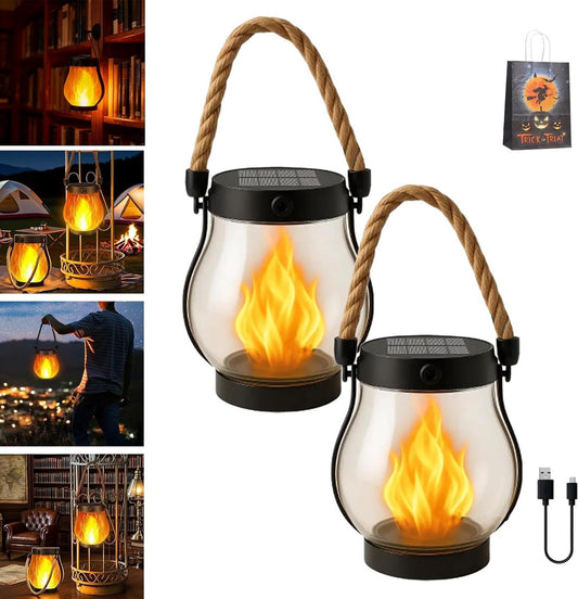 Outdoor solar lights - Solar garden lighting - Solar lantern - Dancing flame solar lanterns outdoor V1188-MS101-00675-1