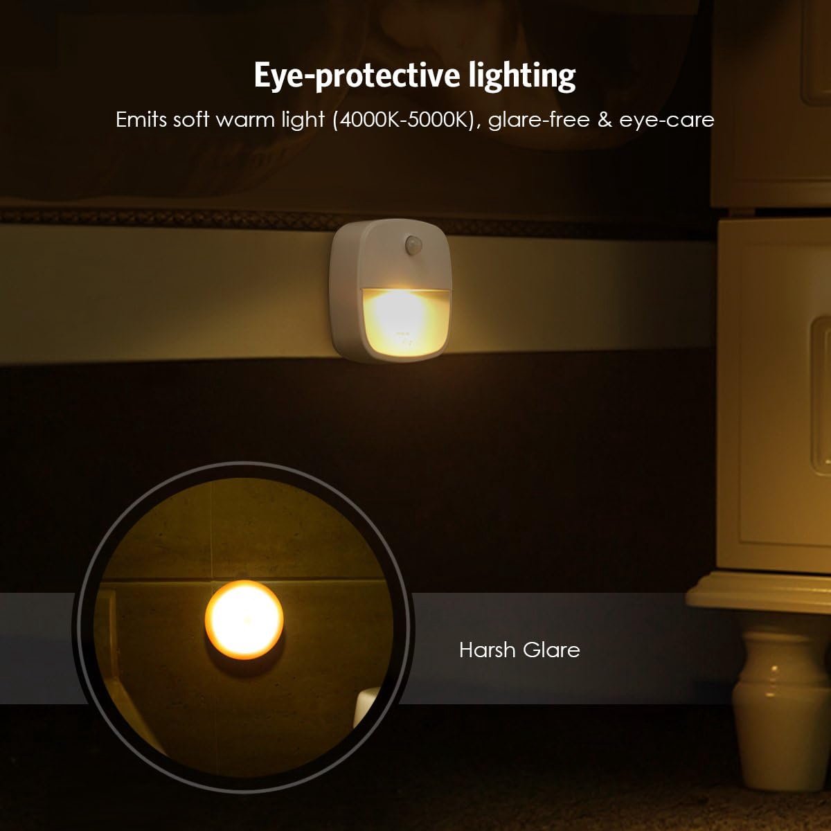 Indoor lighting with motion sensor - Battery-operated stair lighting - Wireless stick-on LED night light - V1188-MS101-00685-1