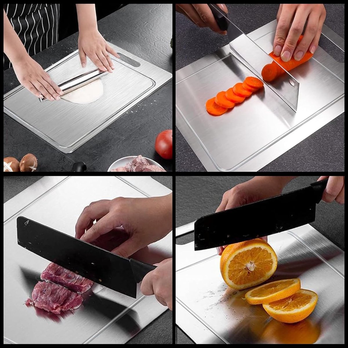 Kitchen cutting board - New grooved cutting board - Double-sided cutting board - Suitable for cutting meat, V1188-MS101-00689-1