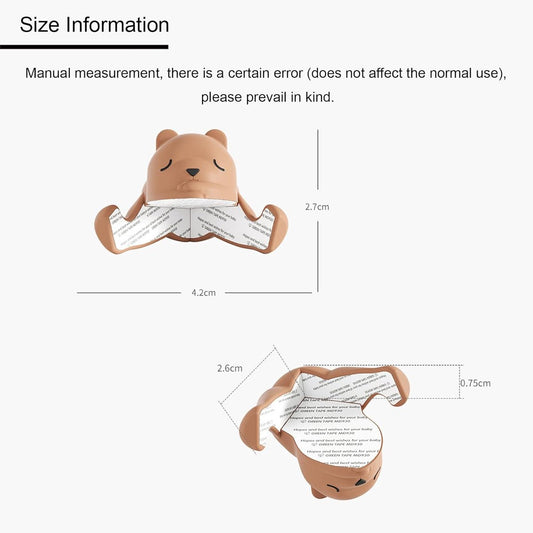 4 Sleepy Bear Corner Protectors - Child Safety and Baby Security - Soft Cartoon Bear Design - Cushioning Edge V1188-MS101-00696-1