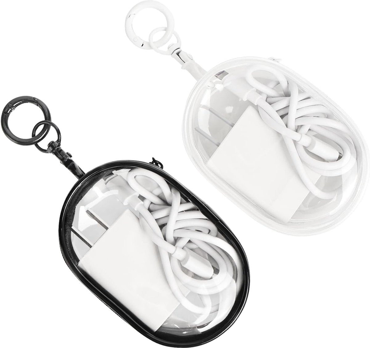 Cable organizer case - Waterproof, portable organizer - Mini transparent hard bag with zipper - Charging V1188-MS101-00699-1