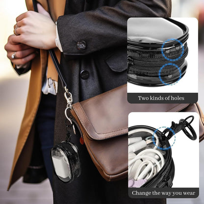 Cable organizer case - Waterproof, portable organizer - Mini transparent hard bag with zipper - Charging V1188-MS101-00699-1