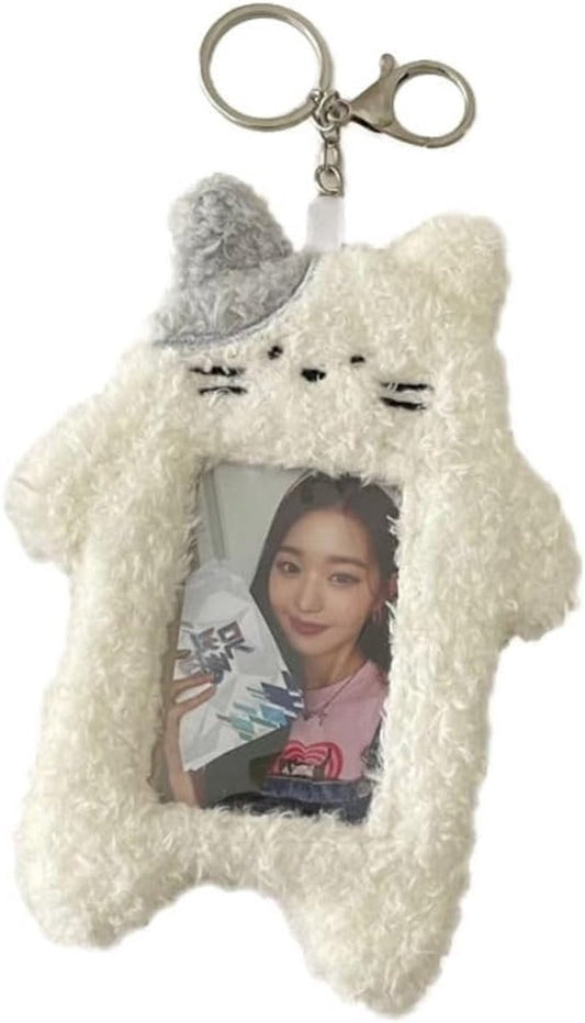 Card Holder Men & Women -Card Holder- Card Holder Cards-1 White Photo Card Holder - Cartoon Plush Photo Card V1188-MS101-00704-1