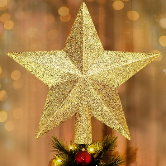 Christmas tree topper - Sparkling Christmas star for the treetop - Perfect for Christmas decorations, V1188-MS101-00714-1