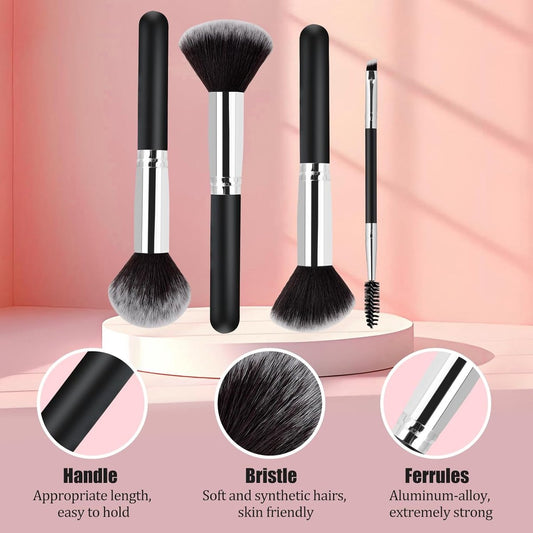 Make Up Brush Set - Brush Sets - Foundation Brush - Eyeshadow Brushes - Powder Brush - Makeup Brushes - V1188-MS101-00717-1