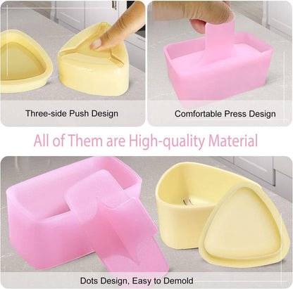 Onigiri mold - 3-pack Musubi press maker Triangular rice ball mold maker - Kids' lunch Bento and DIY at home V1188-MS101-00718-1