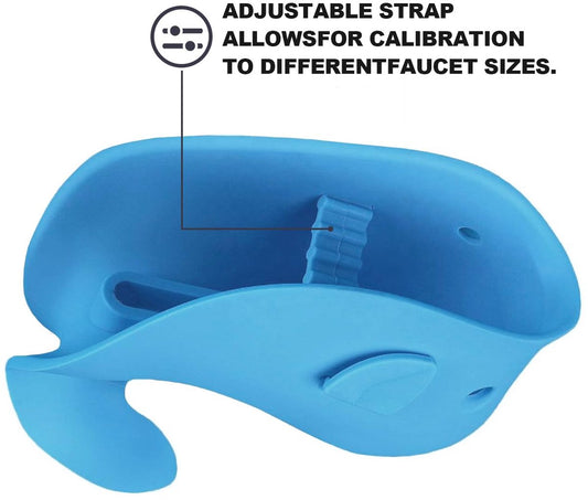 Bath Faucet Cover - Soft silicone safety protector for children, toddlers, and babies - Cute whale design, V1188-MS101-00727-1
