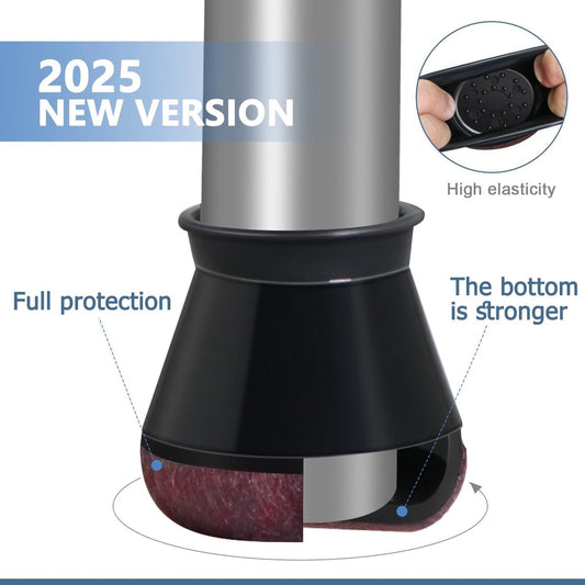Chair Leg Caps - Chair Leg Protectors - 17-22mm - with Anti-Scratch Felt - Chair Leg Protectors - Floor V1188-MS101-00733-1