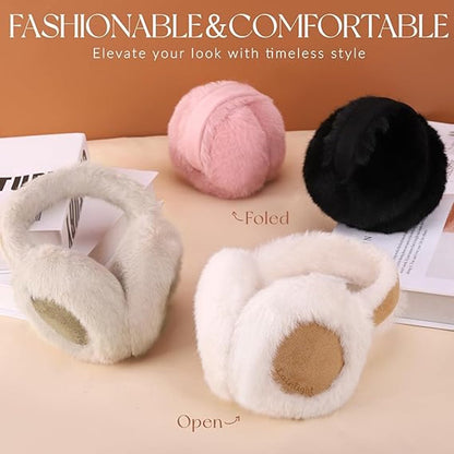Warm earmuffs - Foldable, cute plush earmuffs - Soft and skin-friendly - Stylish and versatile - Protect your V1188-MS101-00738-1