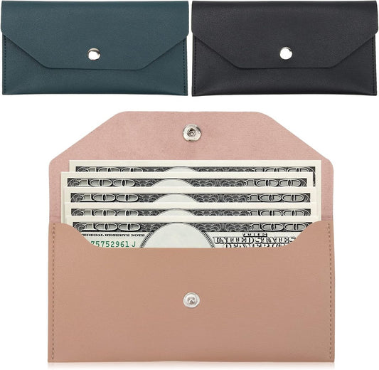PU leather money envelope bag - 3 reusable budget envelopes for spring festivals, weddings, birthdays, V1188-MS101-00739-1