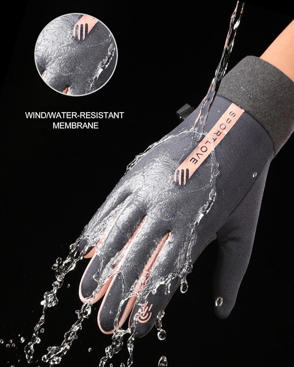 Warm winter gloves - Touchscreen operation - Warm fleece lining, Windproof - Suitable for cycling and V1188-MS101-00742-1