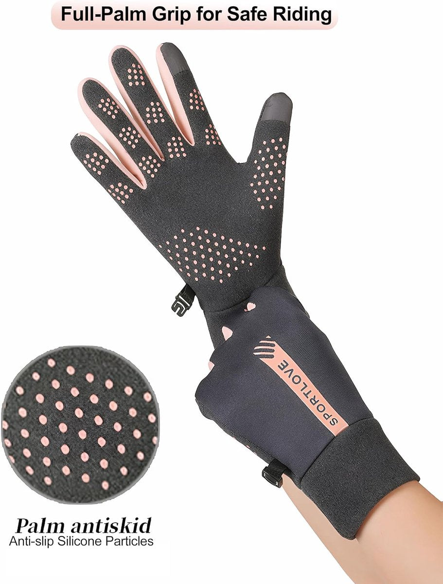 Warm winter gloves - Touchscreen operation - Warm fleece lining, Windproof - Suitable for cycling and V1188-MS101-00742-1