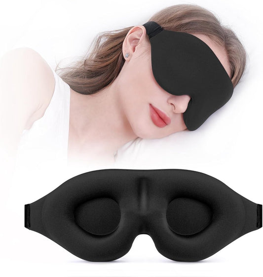 Sleep mask for side sleepers - sleep eye mask - fully light-blocking 3D sleep mask, soft breathable eye mask V1188-MS101-00746-1