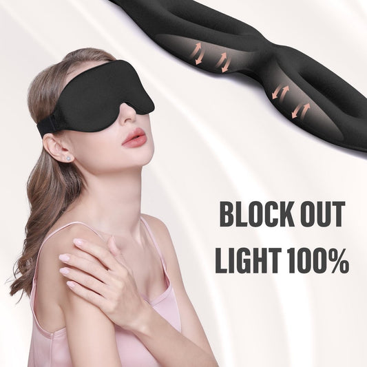 Sleep mask for side sleepers - sleep eye mask - fully light-blocking 3D sleep mask, soft breathable eye mask V1188-MS101-00746-1