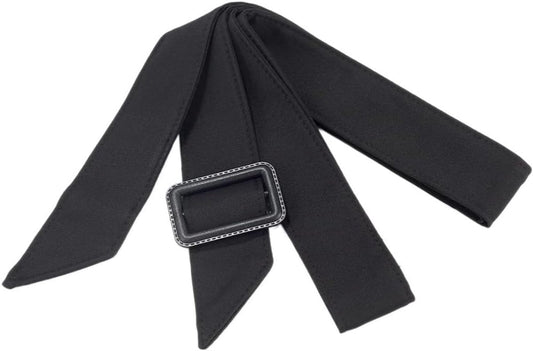 Women's trench coat belt 67 inch black polyester waistband replacement windbreaker wide bow waistband V1188-MS101-00750-1