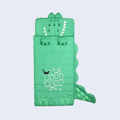 Children's Sleeping Bag 160x60cm - Cartoons, soft warm, green V1188-MS101-00754-1