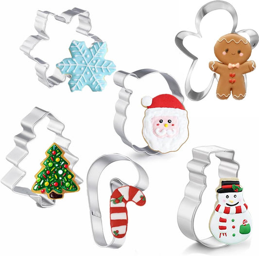 Cookie Cutters - Cookie Molds - 6 Molds for Cookies - Christmas Cookies - Christmas Cookie Cutters - For V1188-MS101-00759-1