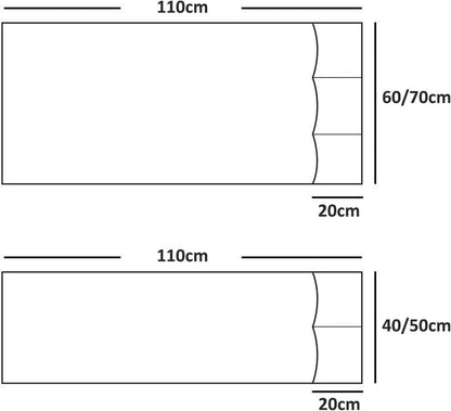 Sofa Armrest Storage - 5 Compartments - Reinforced Tech Fabric - Remote Control Holder - White (60*110CM) V1188-MS101-00761-1
