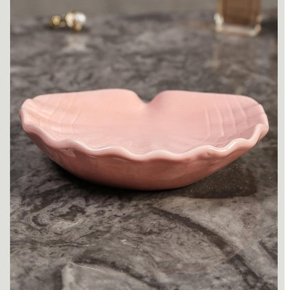 Ceramic Soap Holder - Sea-Shell Soap Tray with Self-Draining - Soap Holder - Soap Box - Small Soap Dish - 1 V1188-MS101-00762-1
